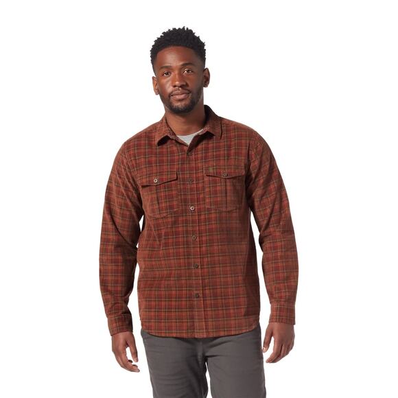 Royal Robbins Covert Cord Organic Cotton Plaid Shirt Button Down Mens Size Large - Picture 1 of 12